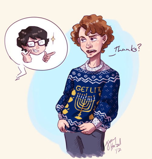 joeyhazell-art:Because apparently this is a real sweater and my friend wanted to see this happen
