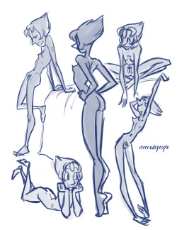 iseenudepeople:  Page of Pearls! Support me on Patreon to vote for sketches like this. :D