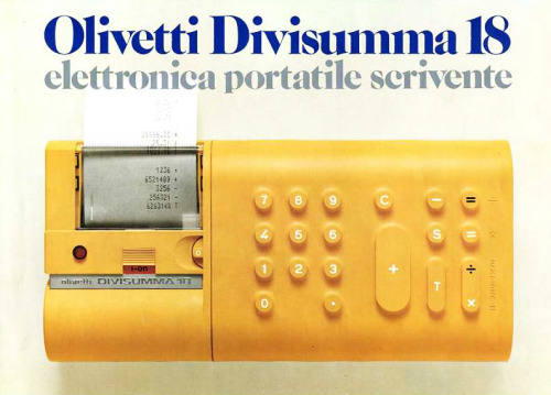 Mario Bellini, electronic calculator Divisumma 18, 1973. For Olivetti, Italy. Photo Archivio Mario B