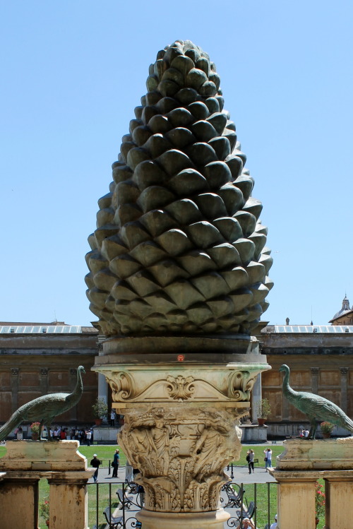 echiromani:The famous Pigna, a monumental bronze pine cone originally located near the Pantheon at t