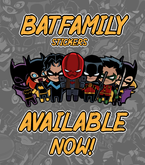 m-alejandrita:The Batfamily stickers and Jason pin are available here! :) Thank you guys for your pu