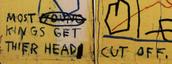 withoutyourwalls:Jean-Michel Basquiat, Charles the First(detail),1985 