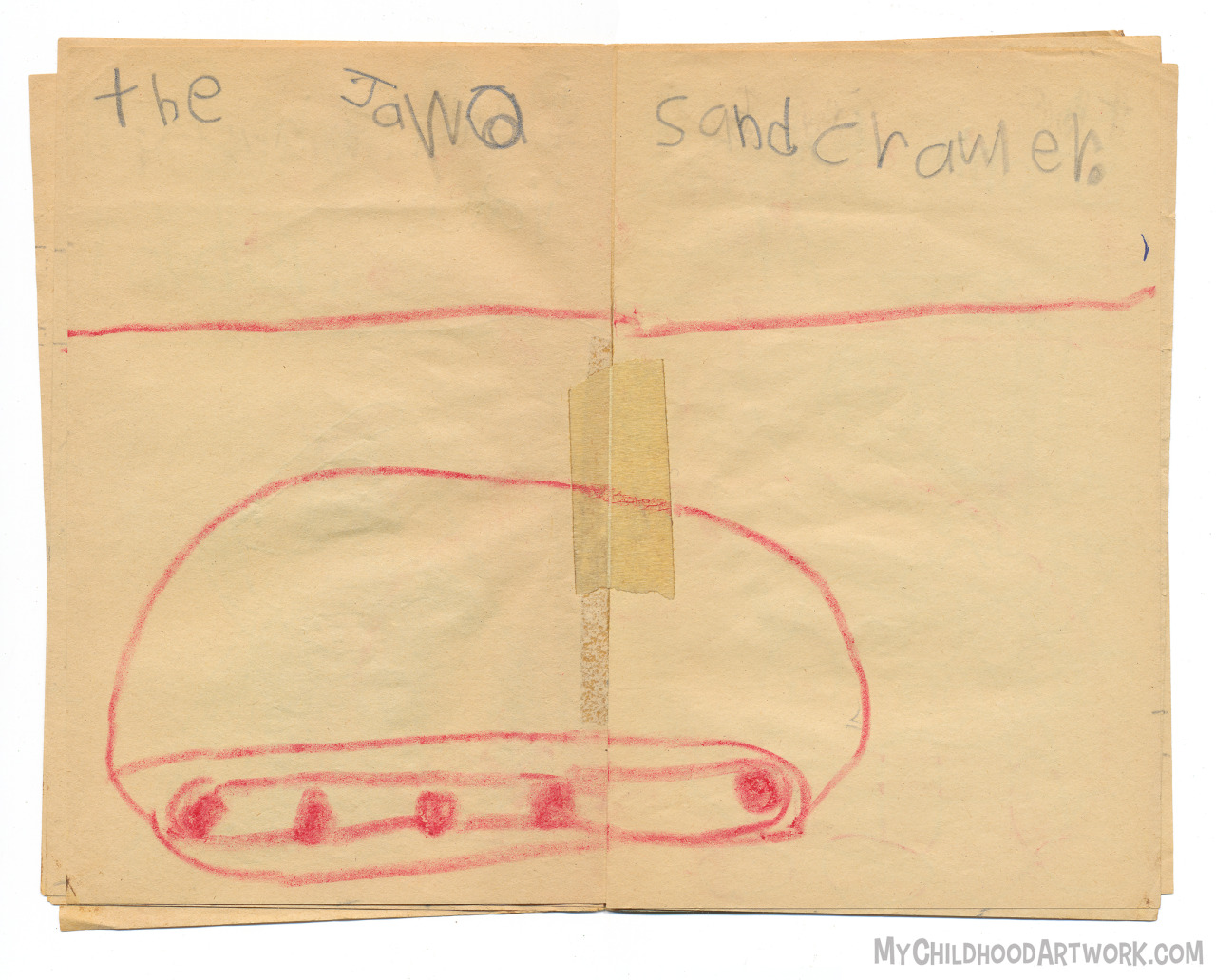 Age 6, 1977
Star Wars
The Jawa Sandcrawler
It’s a good thing I labeled this one.