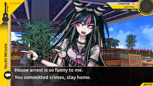 fakedrv3screenshots: Ibuki: House arrest is so funny to me. You committed crimes, stay home.Imposter