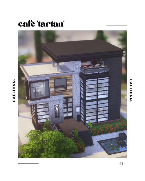 café ‘tartan’. a community lot by caelhinncleverly named after the print of its furniture, ‘tartan’ 