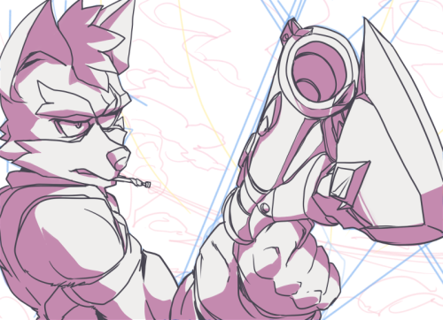 layeyes:  Some free draws of Wolf O’Donnell to ease my night of comic/commission work.My Birthday gift to you all UuU SFLL Chapter 2 is coming. 