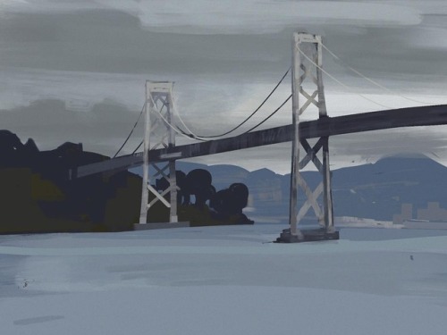 Super quick bay bridge plein air painting with @ryan_andrade_art#sanfrancisco #procreate #sketch #