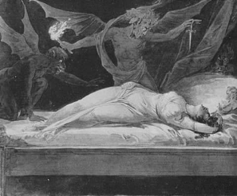 sex-blood-and-death:  spectral-insomnia:  Vinzenz Georg Kininger - “The Dream of Eleanor”, 1795.  .