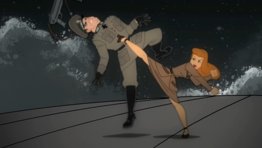 fictional-sailor:  The Looney Tunes Show was great. Sucks that it only got two seasons. Last night I watched an episode where Granny told Daffy about how she was a WAC during WWII. That episode was beautiful.  It was the last days of WWII. They Nazis