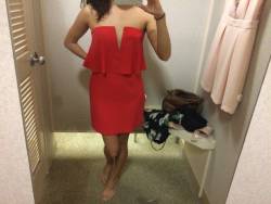 Submit your own changing room pictures now! Trying on a red dress via /r/ChangingRooms http://ift.tt/1OVXnGM