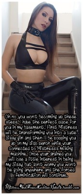 cumdumpsterdani:  mistressandtranslesbiannatalie:  You will only be released when Mistress wants to replace you..  I love the idea of having all my sexual urges being drained out, THEN being feminized