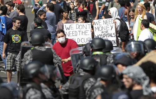 theatlantic:  In Focus: Protests Spread Across Brazil  Starting late last week, with several small protests denouncing a hike in public transport fares, demonstrations flared up yesterday, encompassing larger public anger at poor public services, police