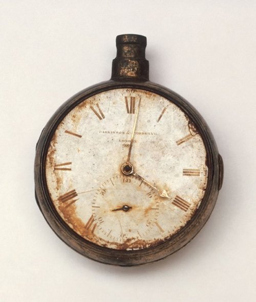 historyarchaeologyartefacts:Pocket Chronometer from the Franklin Expedition, Parkinson &amp; Fro