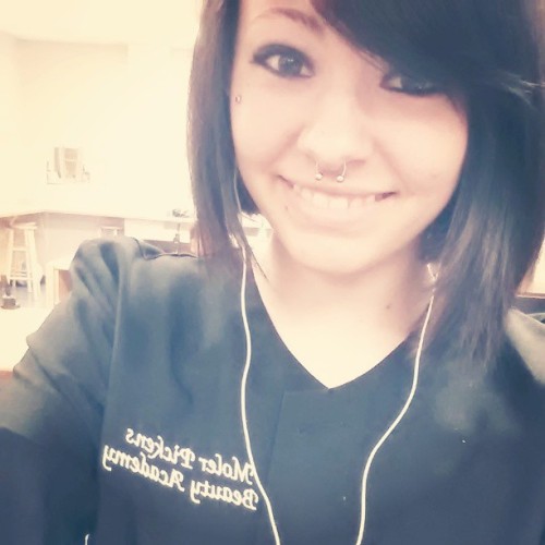 \m/ #school #cosmetology #self #piercings #septum #dermal #smile