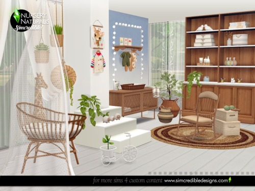 Naturalis Nursery By SIMcredible!designs | Available at TSR. Now you can decorate your entire sims h