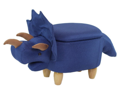 andromedalogic:For $89 you can have a storage ottoman shaped like a blue triceratops