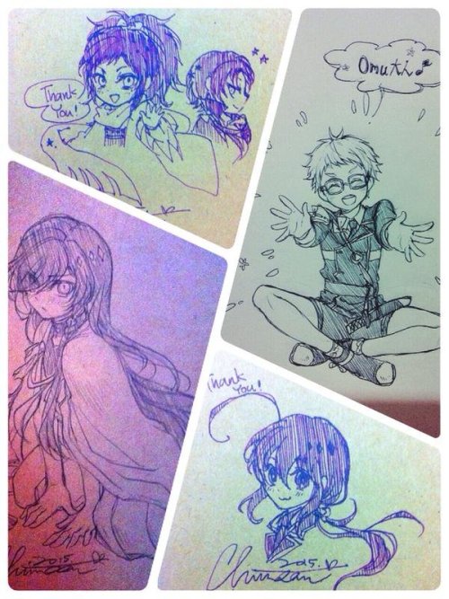 I drew some touken ranbu autography for my fans.