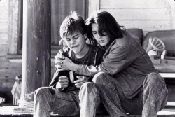 trytocatchupmotherfuckers:  shingeki-no-fucking-shit:  lustire:  cloudradical:  cloudradical:  Young Johnny Depp and Leonardo DiCaprio in What’s Eating Gilbert Grape  I literally posted this like yesterday afternoon it got so many notes so quickly 