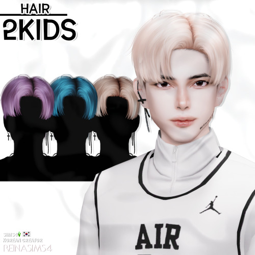  REINA_TS4_26_2KIDS HAIR ✔ TERMS OF USE !* New mesh / All LOD* No Re-colors without permission* Do n