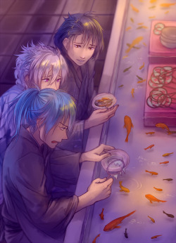 hasuyawwn:i didn’t realize it until now but i keep making aoba suffer, poor babyren was suprisingly quite adept at catching them, much to aoba’s mixed feelings of pride and irritation((part of my Fuwa Fuwa Days artbook))