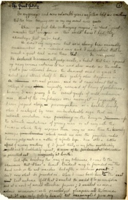 bookmania:  F. Scott Fitzgerald’s handwritten