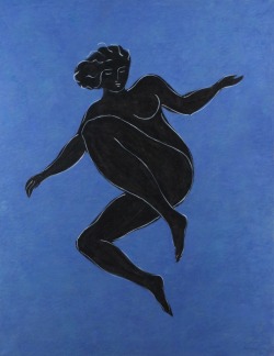 dappledwithshadow:Black Venus on Blue Background, Pierre Boncampain, s.d.