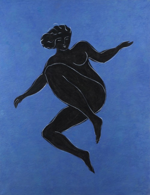 artimportant: Pierre Boncompain - Black Venus on blue background 