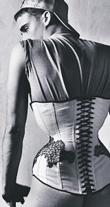 sisbblake8:   Gabriel Moginot x  So fucking sexy. I love a man in a corset. 