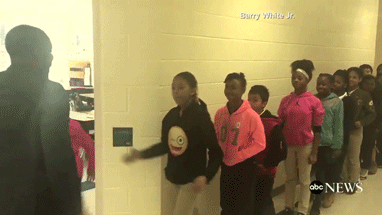 Barry White Jr, a 5th grade English teacher in NC, has a special handshake for each one of his stude