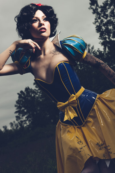 Latex snow white costume