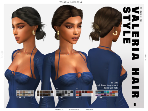 leahlillith:Valeria Hairstyle: DOWNLOADSIMS 4