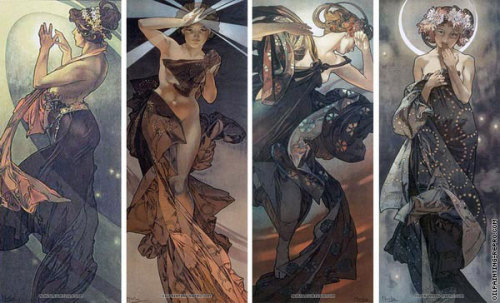 le-prix-d-amour:  Alphonse Mucha - The Moon and The Stars