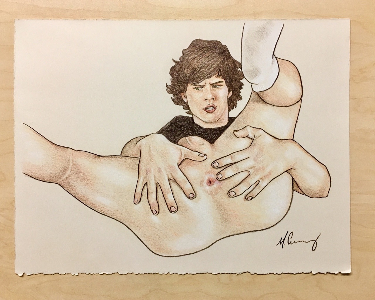 matthewconwayart: A commissioned celebrity portrait (charlie mcdermott)