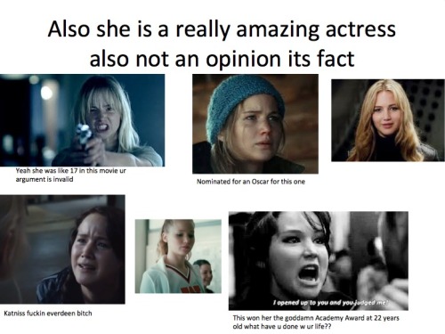 ethan-lawson-wate:  reasons you should love Jennifer Lawrence in case u are a late bloomer 