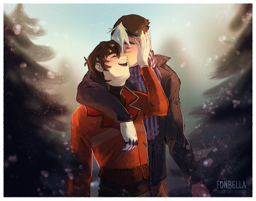 fonbella:I am terribly late but here’s my @sheithsecretsanta2016 for @queerspacelions!Tender, fluffy