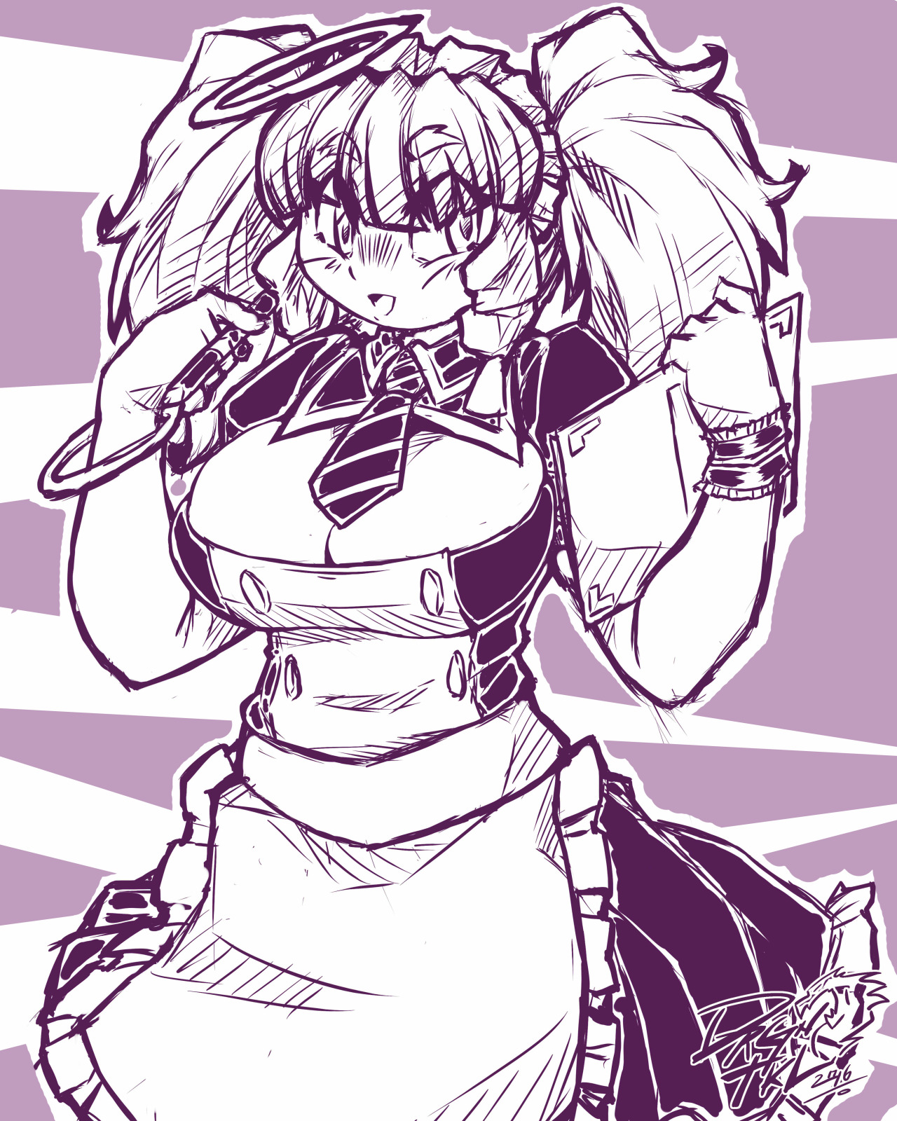 dragoontequila:    Testing outfits on my ocs…  Maid Mojito 