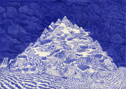 kevinlucbert:  Cyclops Island  29,7x 42 cm, encre sur papier, Kevin Lucbert, 2013.  