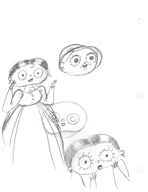 ncrossanimation:  Rough character sketches for the Tavernkeeper from the Songs of the Dark Lantern episode of Over the Garden Wall. Obviously going for a Betty Boop look for her.  And Betty was a well known bigot towards birds. Probably had something