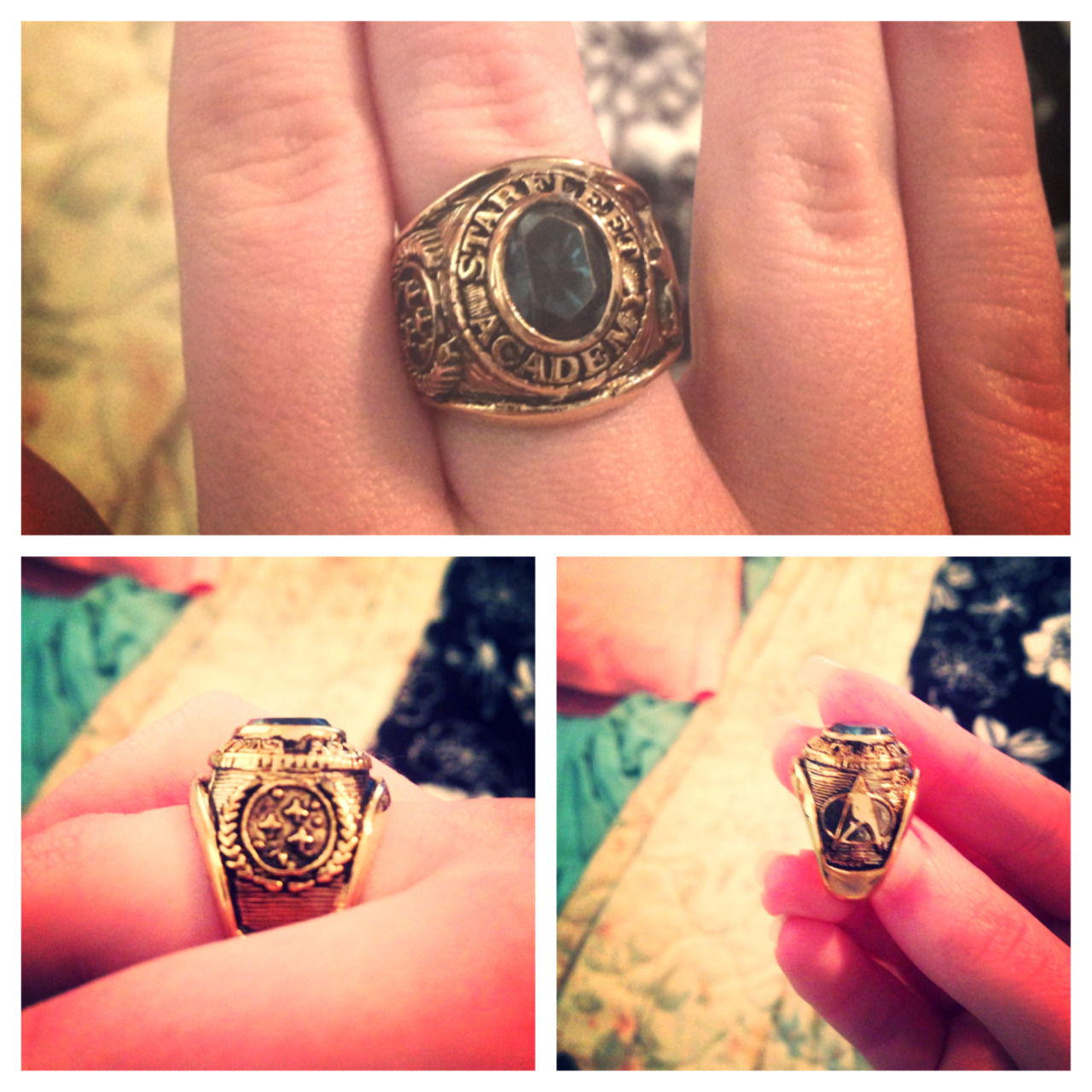 I thought I would post my Starfleet Academy ring for all my Trekkie followers!