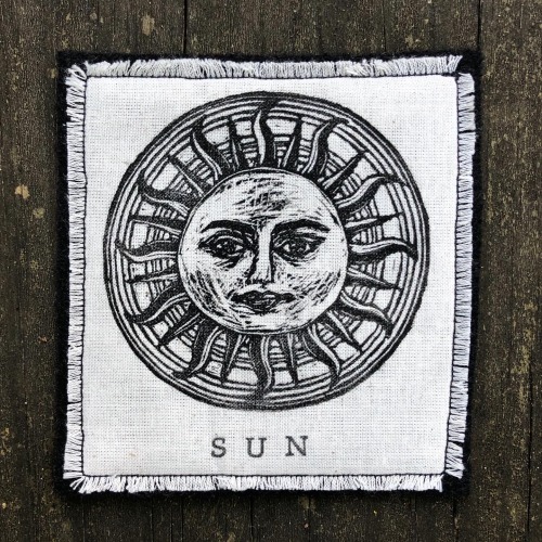 handmade iron on sun patches are now up in my shop! Shop | Instagram