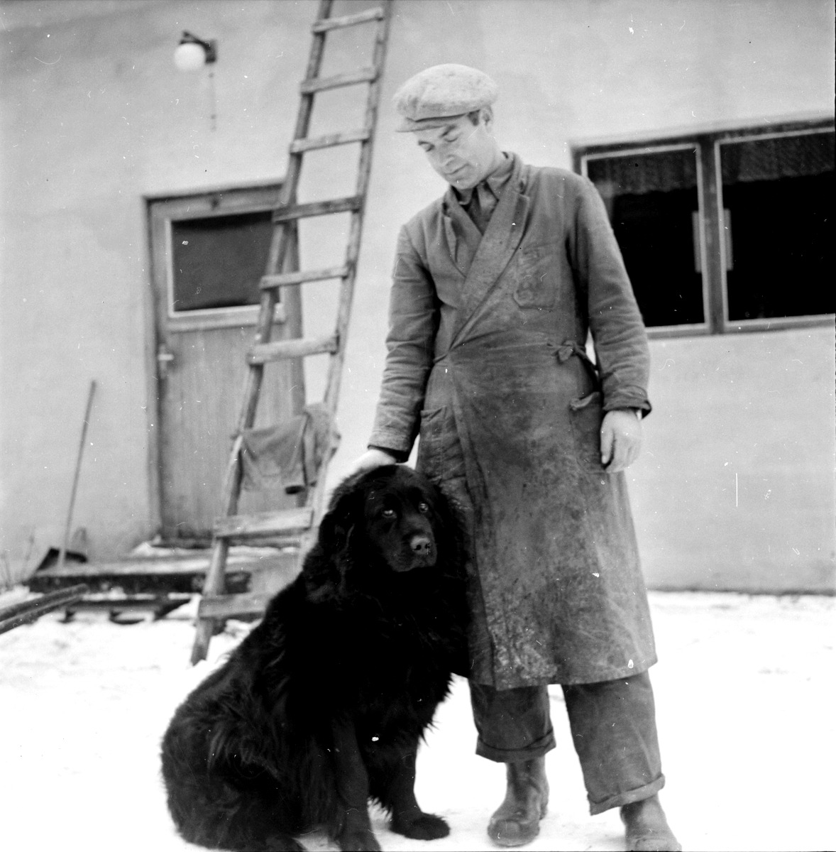 Emil Andersson and his dog. Sweden.