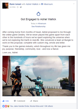 The-Cryptarch:  As I’m Sure Many Of You Have Seen, Rami Ismail Was Proposed To