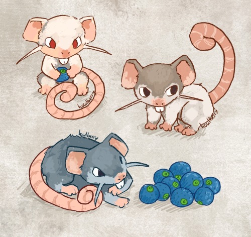 rattata but with colours based on real rats,,, they are just little 