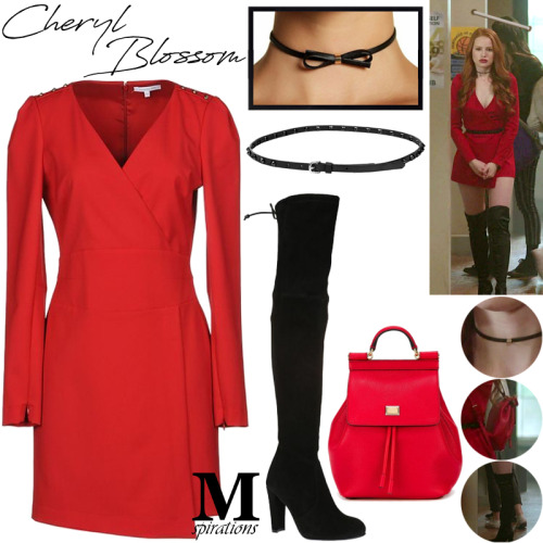 Cheryl Blossom “The Tell-Tale Heart” - 2x13Stephan & Co Leather Bow ChokerDolce &