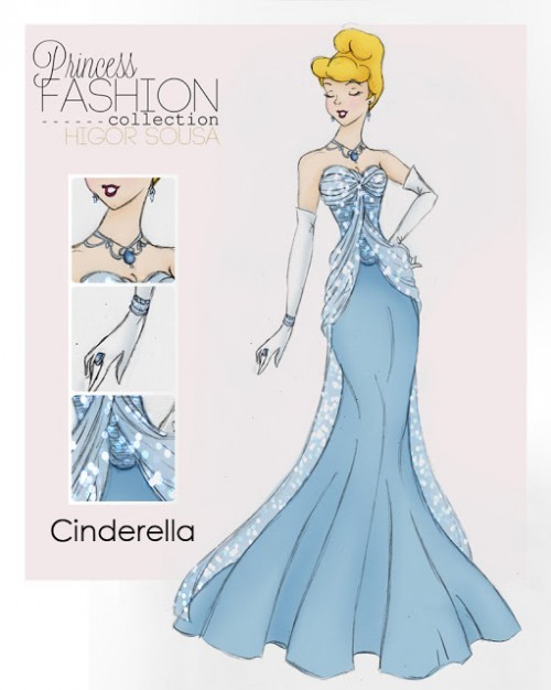 mickeymousefever:  myspringwine:  Princess Fashion, Higor Sousa   i would honestly wear the shit outta that jasmine dress 