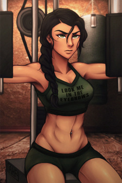 Iahfy:  Patreon Commish Of Kuvira Gettin’ Them Gains  She Hits The Gym So She