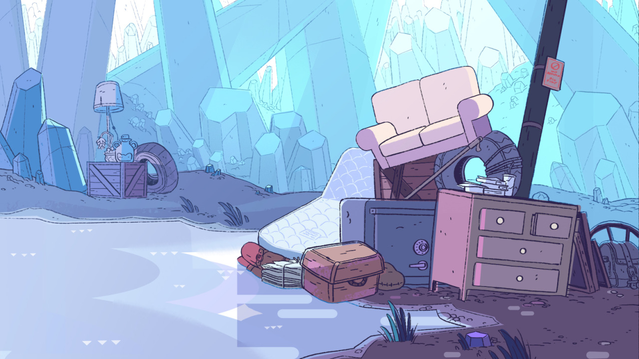 A selection of Backgrounds from the Steven Universe episode: Secret Team Art Direction: Elle