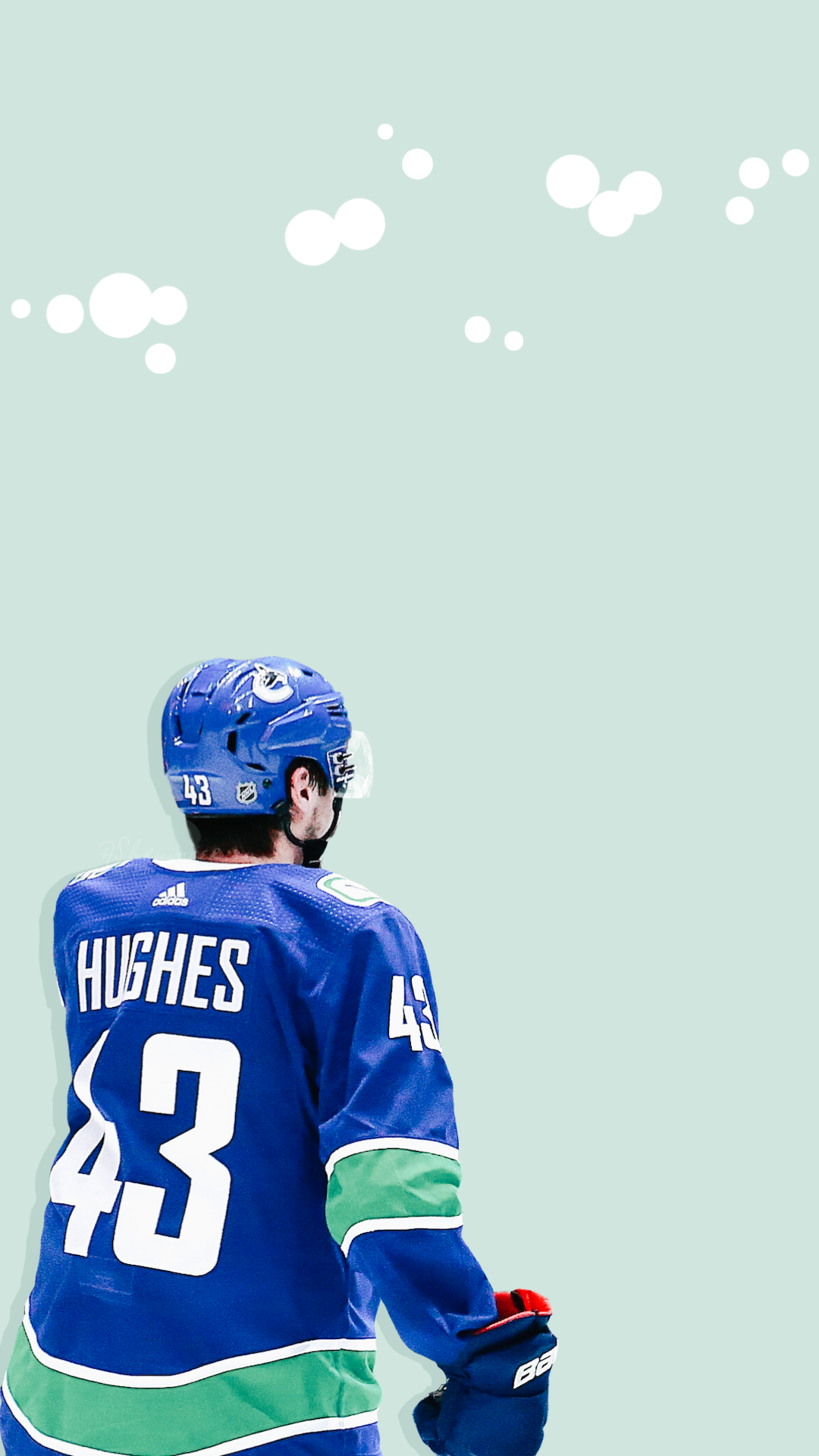 Download Quinn Hughes Looking In Front With White Background Wallpaper