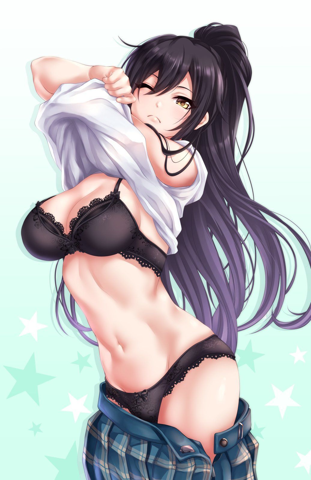 【二次・ZIP】可愛さもエロスもある黒下着の美少女画像 | 桃色虹画像