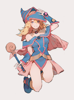 yueko:  I actually liked Dark Magician more as a kid but I can appreciate Dark Magician Girl now  Print Available | Twitter | Timelapse